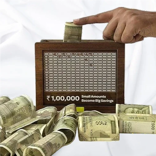 QUICKMART™ Premium Wooden Money Bank