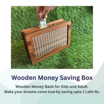 QUICKMART™ Premium Wooden Money Bank